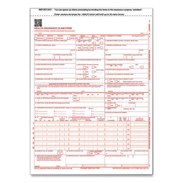 ComplyRight® Cms-1500 Health Insurance Claim Forms, One-part, 8.5 X 11, 100-pack freeshipping - TVN Wholesale